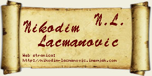 Nikodim Lacmanović vizit kartica